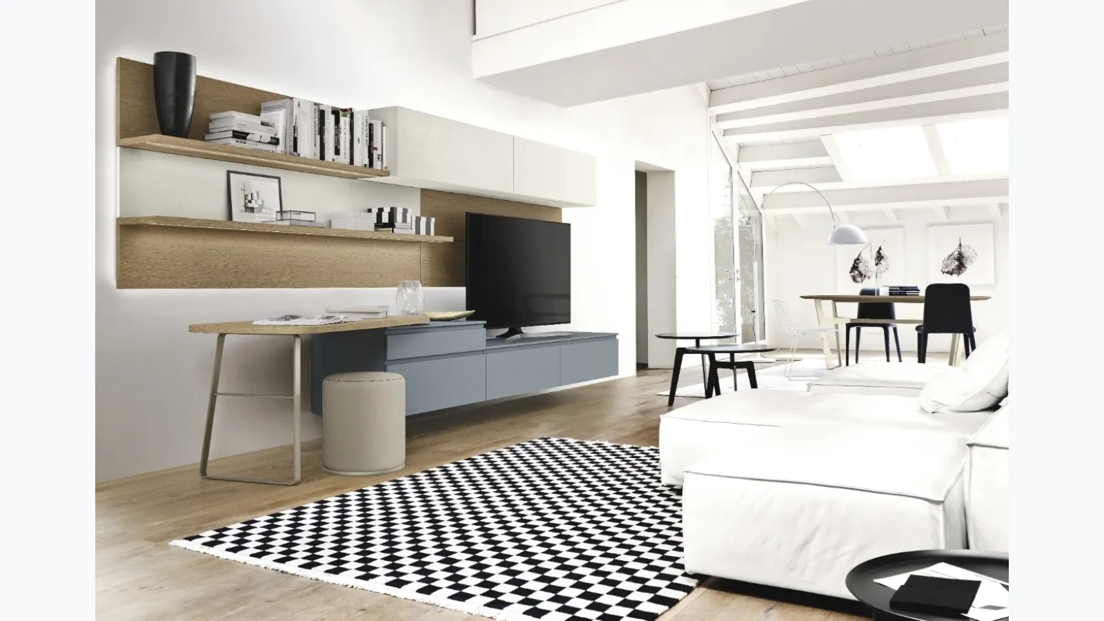 Lampo 004 Lacquered Wall Unit by Sangiacomo