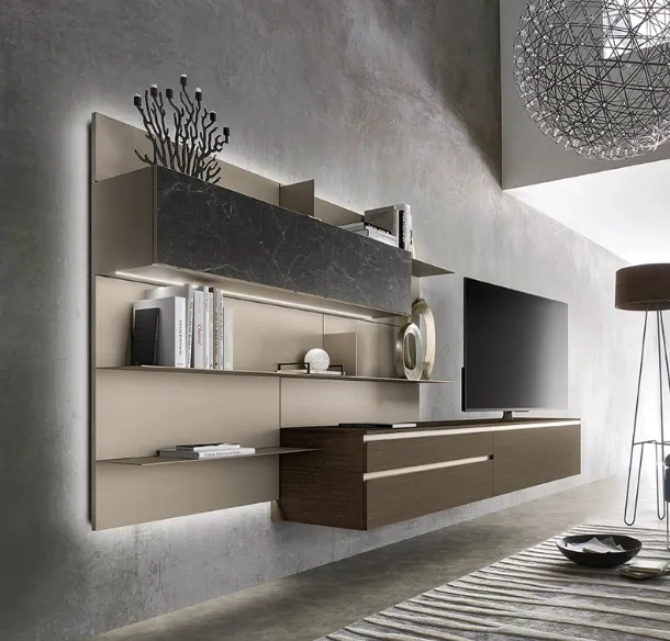Lampo 017 Wall Unit by Sangiacomo