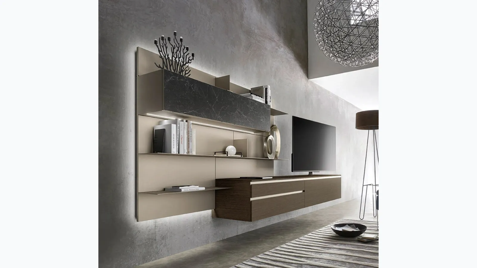 Lampo 017 Wall Unit by Sangiacomo