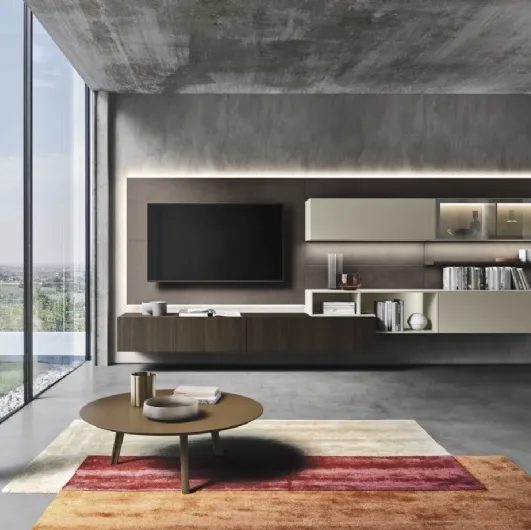 Equipped wall unit Lampo 030 by Sangiacomo