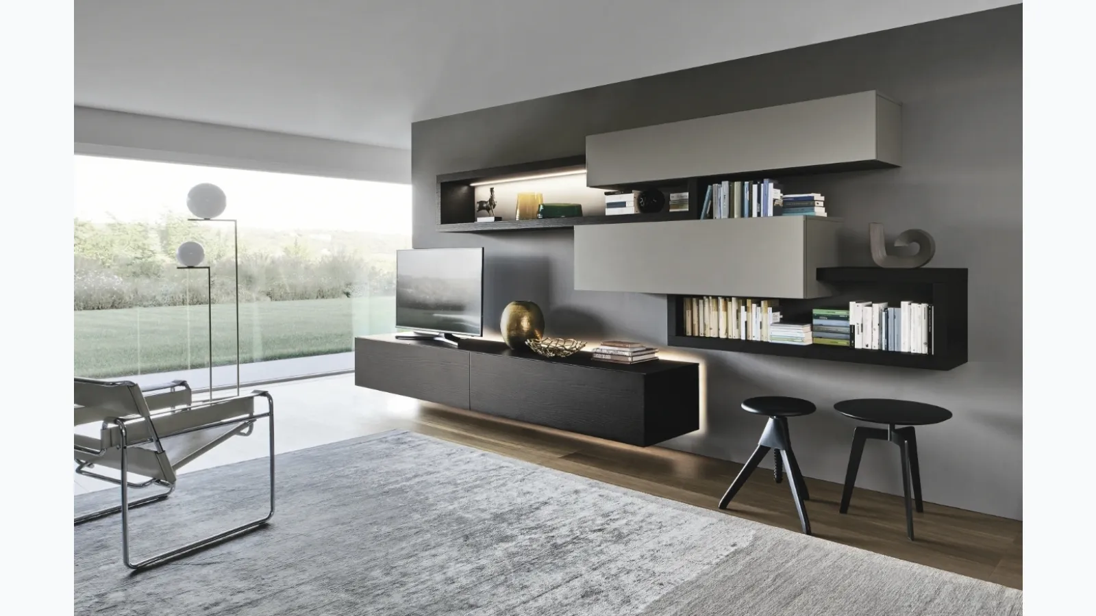 Lampo 046 wall unit by Sangiacomo
