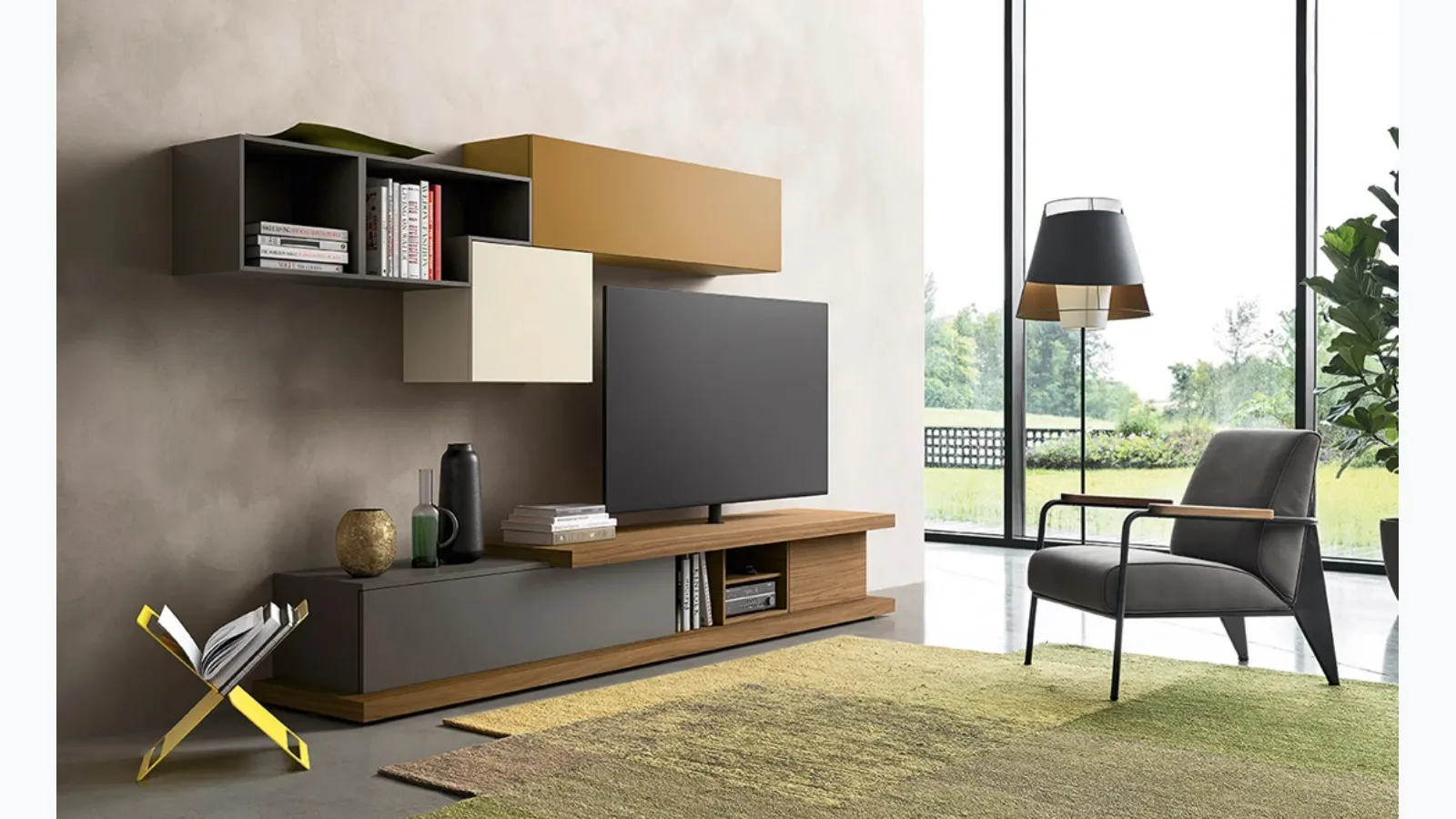 Lampo 055 wall unit by Sangiacomo