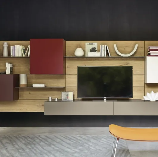 Lampo L6C27 wall unit in matte lacquer by Sangiacomo