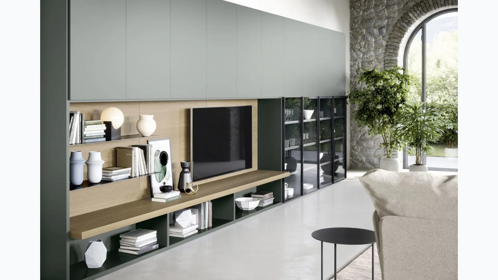 Wall Unit Shelves and Wall Plans 03 by Novamobili