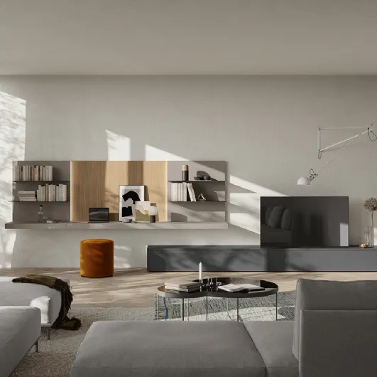 Night & Day L02 equipped wall unit by Colombini Casa.
