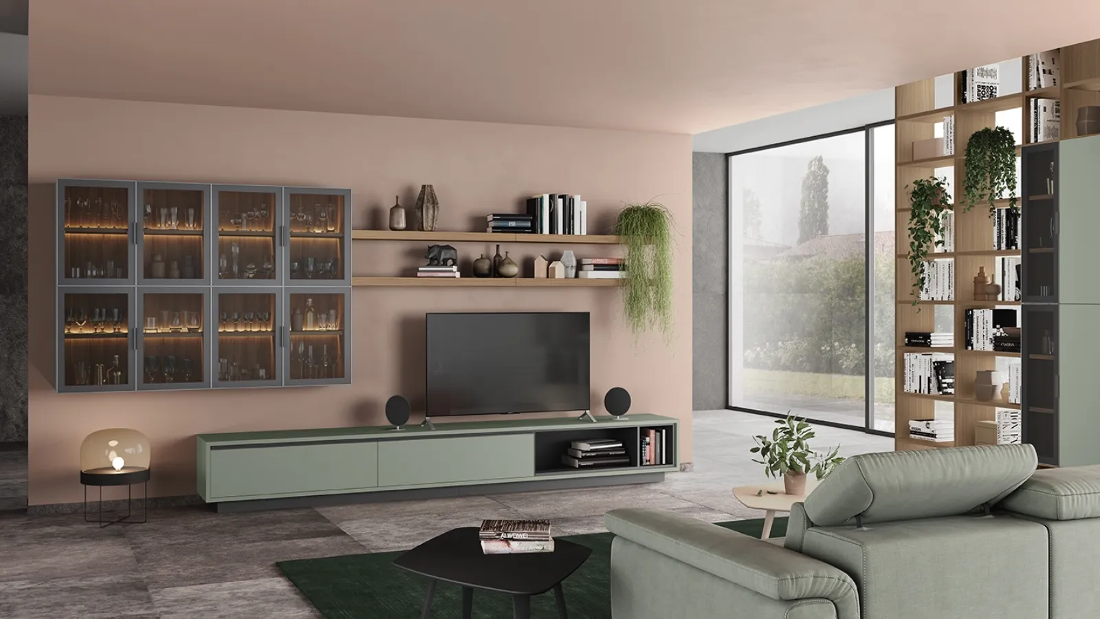 Night & Day L05 equipped wall unit by Colombini Casa.