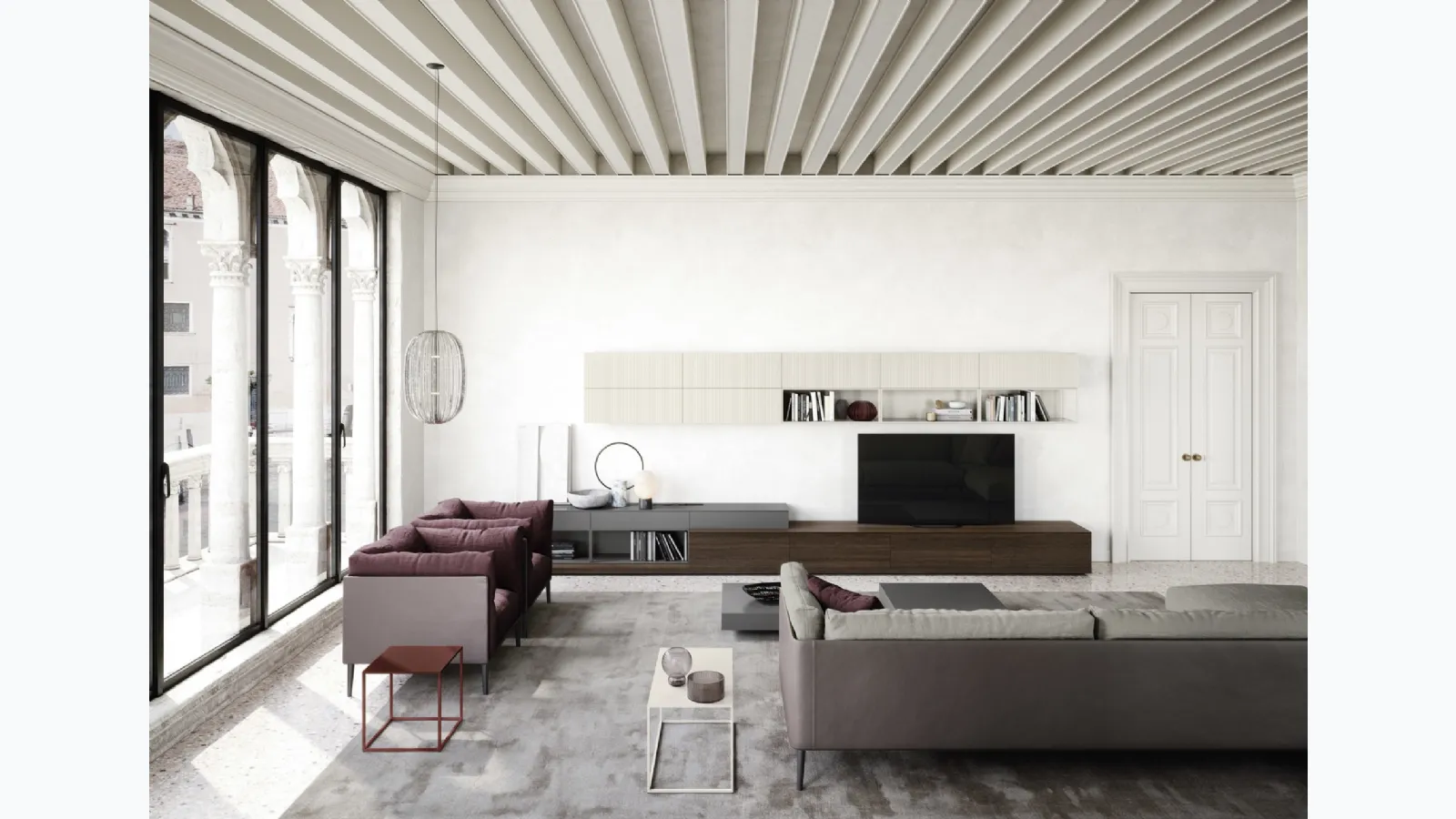 Outline wall unit by Novamobili