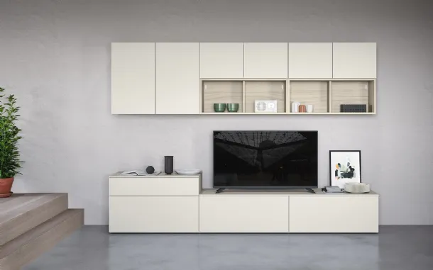 Wall unit 04C in melamine by Cinquanta3.