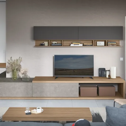 Wall unit 05B in melamine by Cinquanta3.