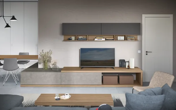 Wall unit 05B in melamine by Cinquanta3.
