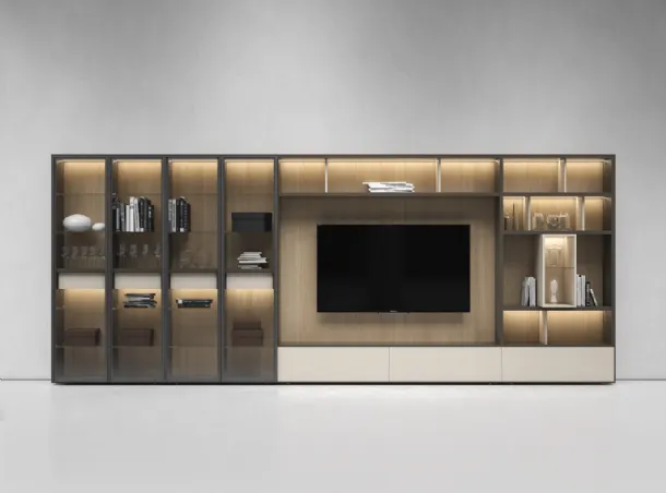 Pari & Dispari B equipped wall system by Presotto.
