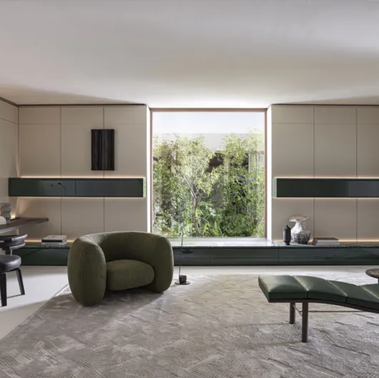 Equipped wall unit Pass Word Evolution 01 by Molteni & C
