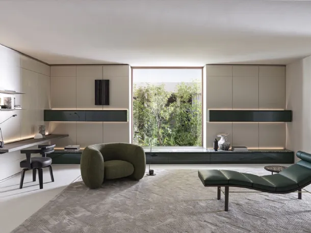Equipped wall unit Pass Word Evolution 01 by Molteni & C
