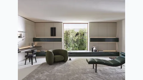 Equipped wall unit Pass Word Evolution 01 by Molteni & C