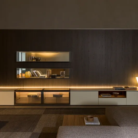 Suspended modular wall unit Pass Word Evolution 02 by Molteni & C