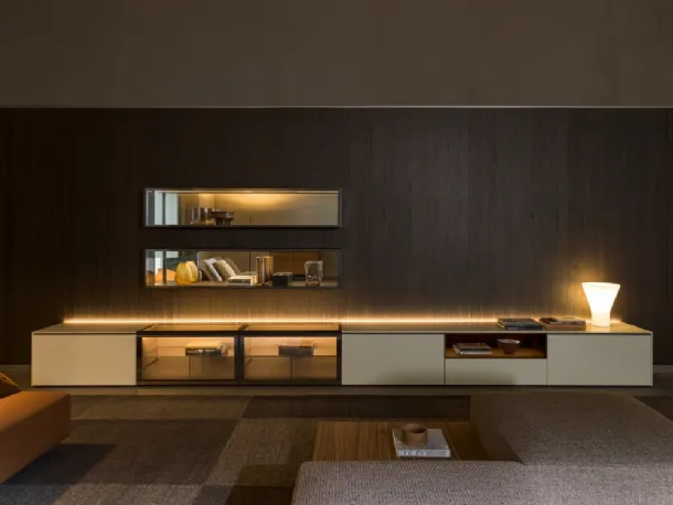 Suspended modular wall unit Pass Word Evolution 02 by Molteni & C
