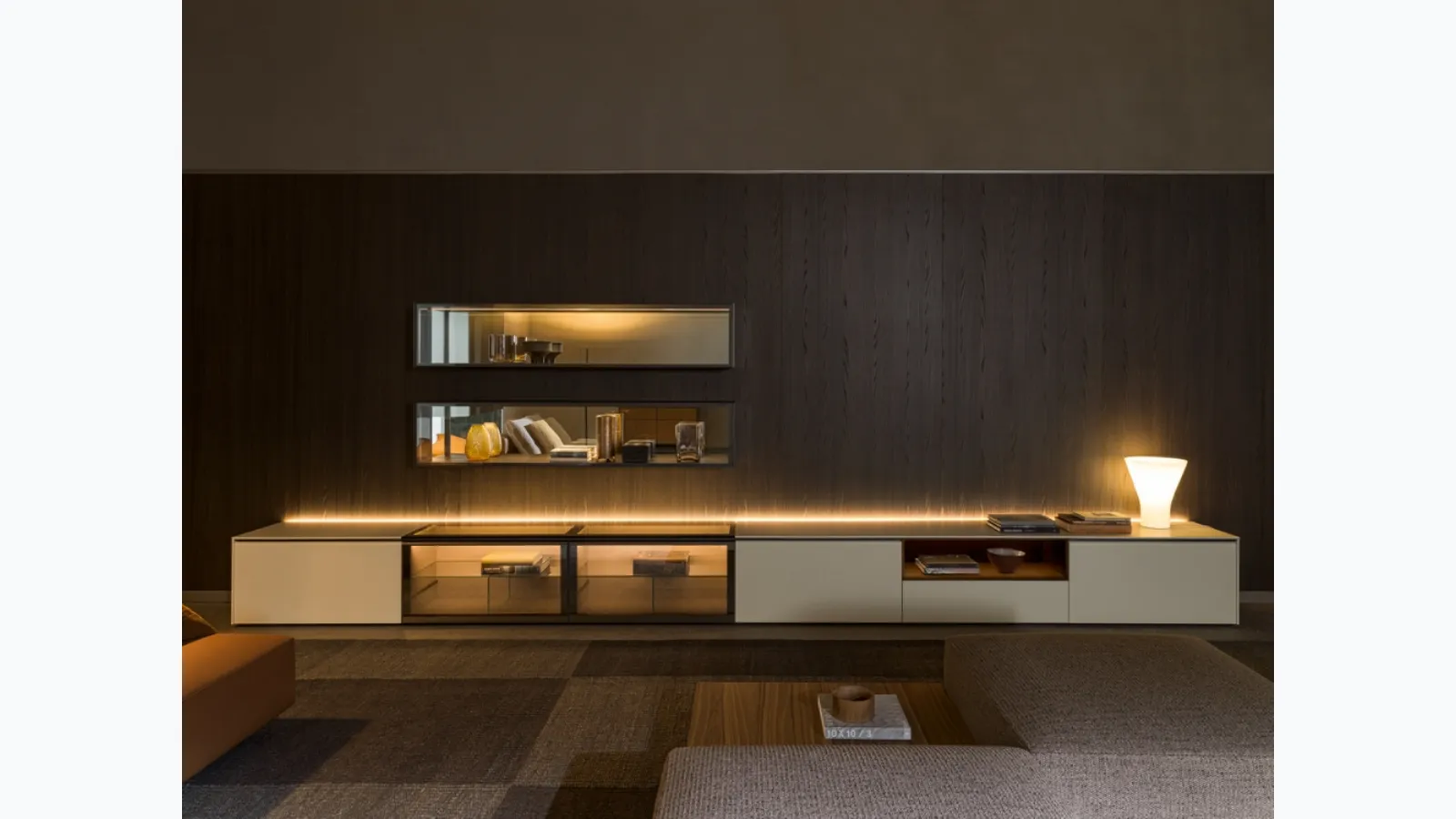 Suspended modular wall unit Pass Word Evolution 02 by Molteni & C