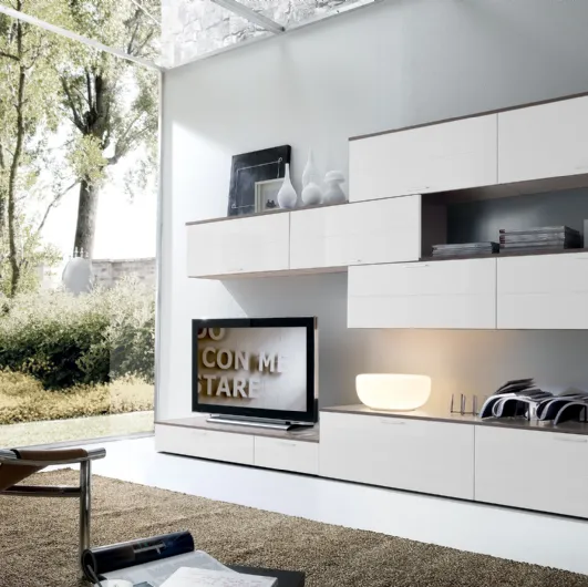 Shining Vania glossy white finish wall unit by S75.