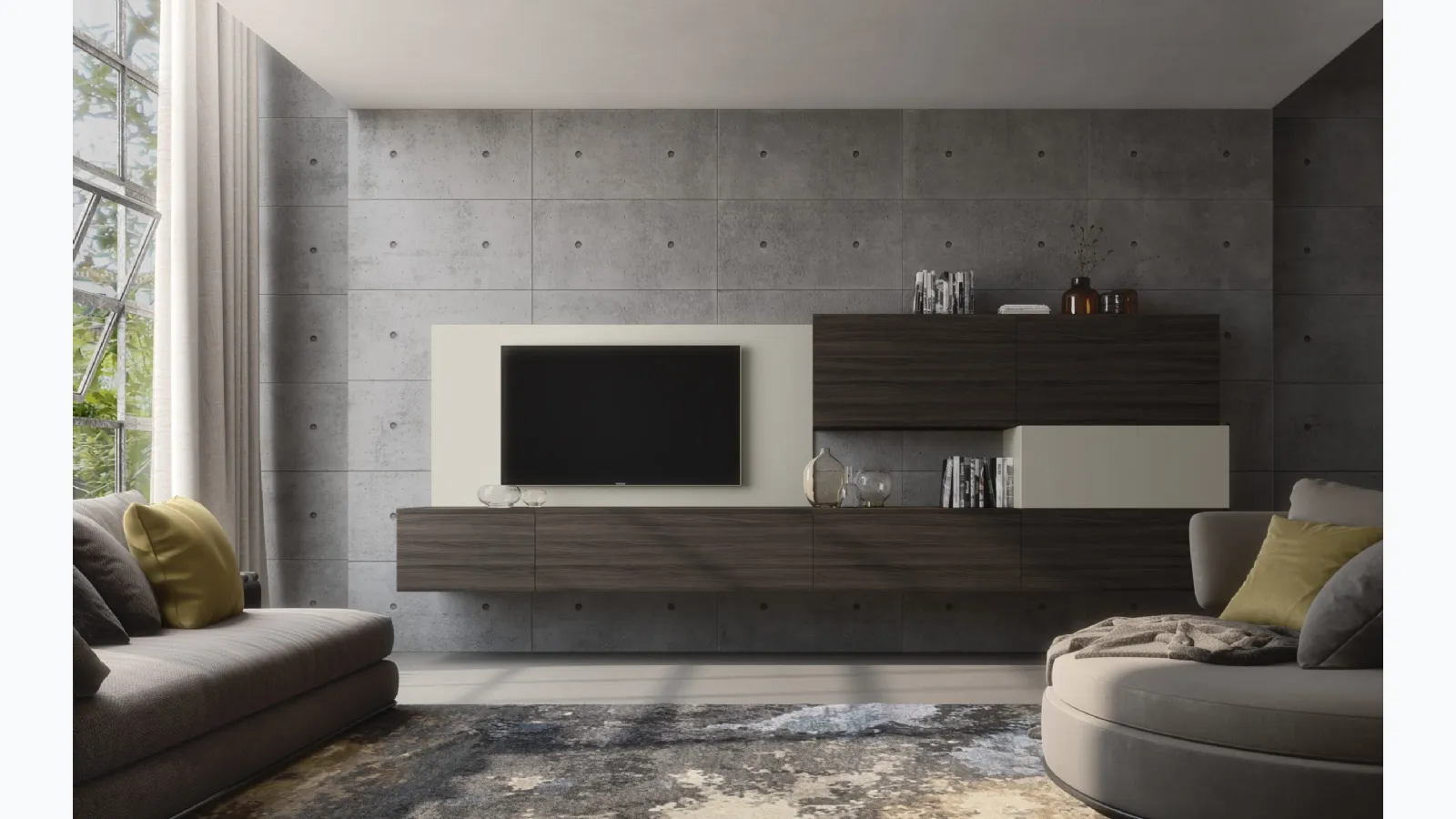 Suspended wall unit Supreme Ingrid Olmo dark 01 by S75