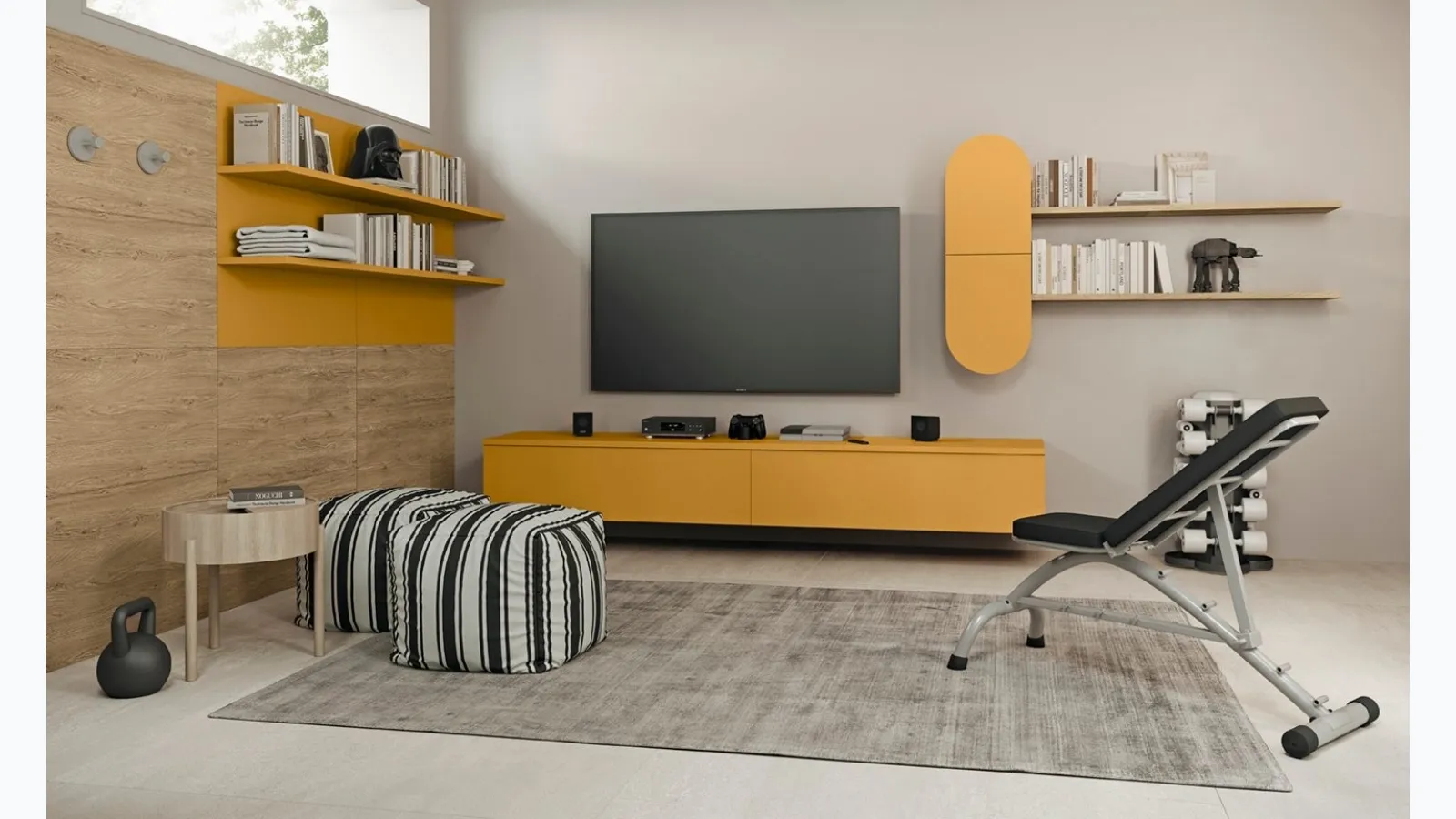 Wall unit Volo A001 by Colombini Casa
