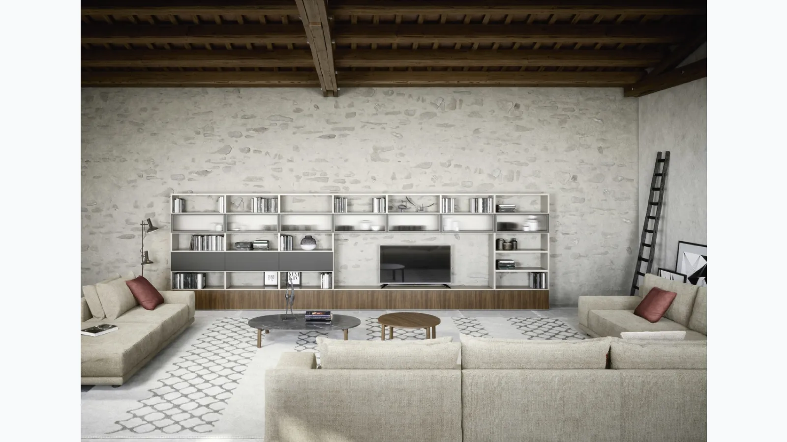 Wall 30 05 Equipped Wall Unit by Novamobili