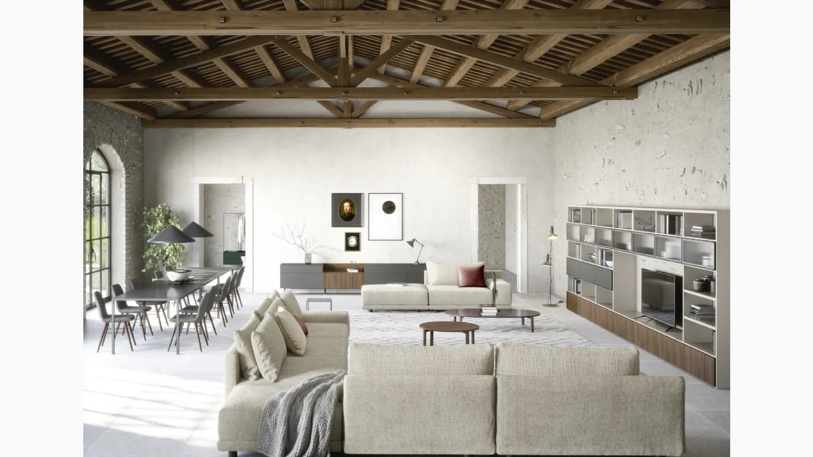 Wall 30 05 equipped wall unit by Novamobili