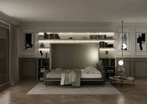 Horizontal hidden bed Atena by Clei