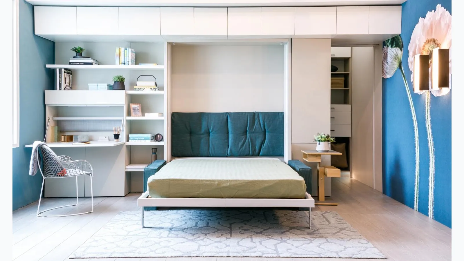 Murphy bed open Living 22 Penelope 2 Sofa Next by Clei.