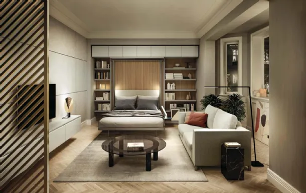 Wall bed Living 26 by Clei open