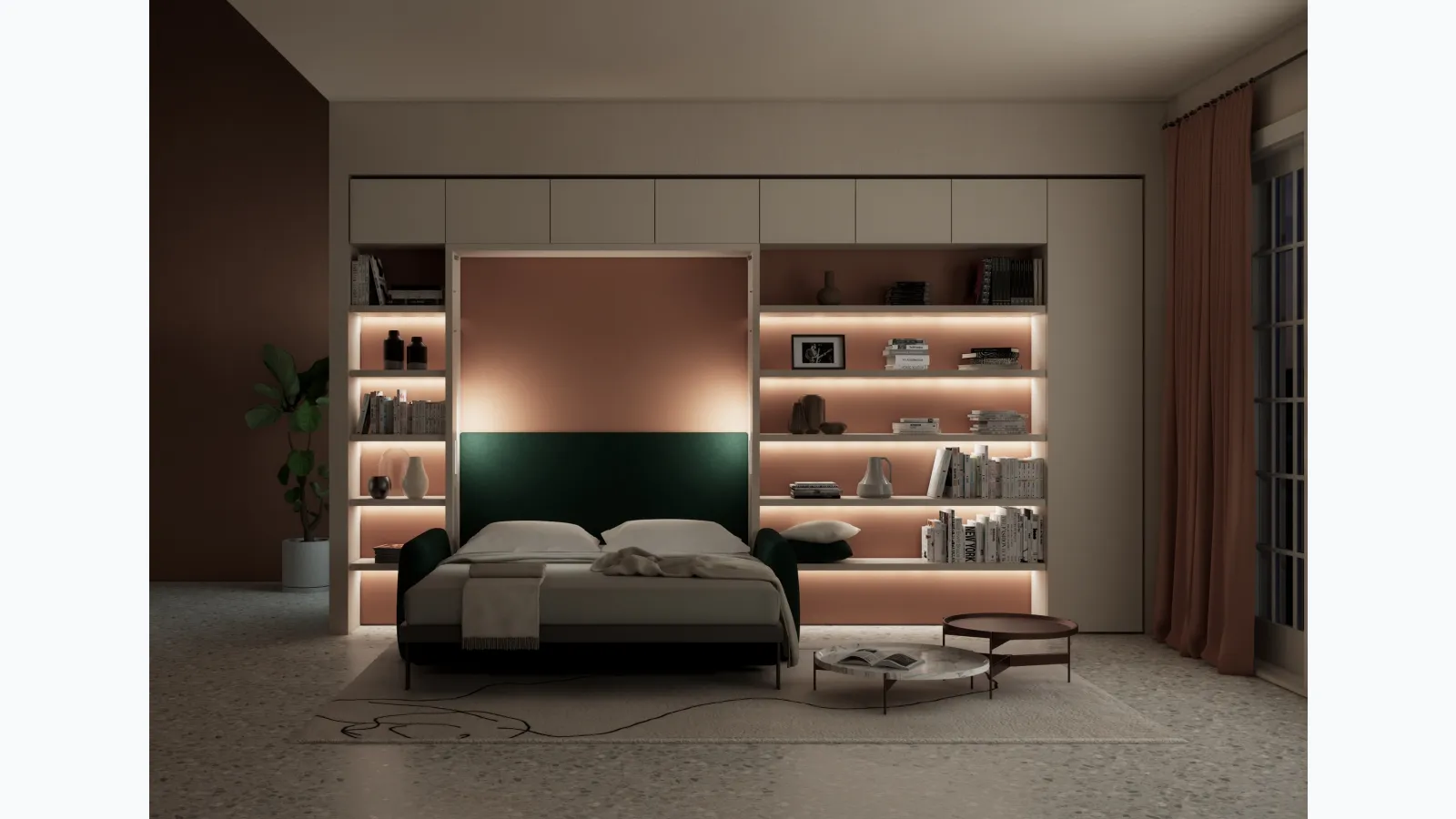 Minerva 03 wall bed by Clei