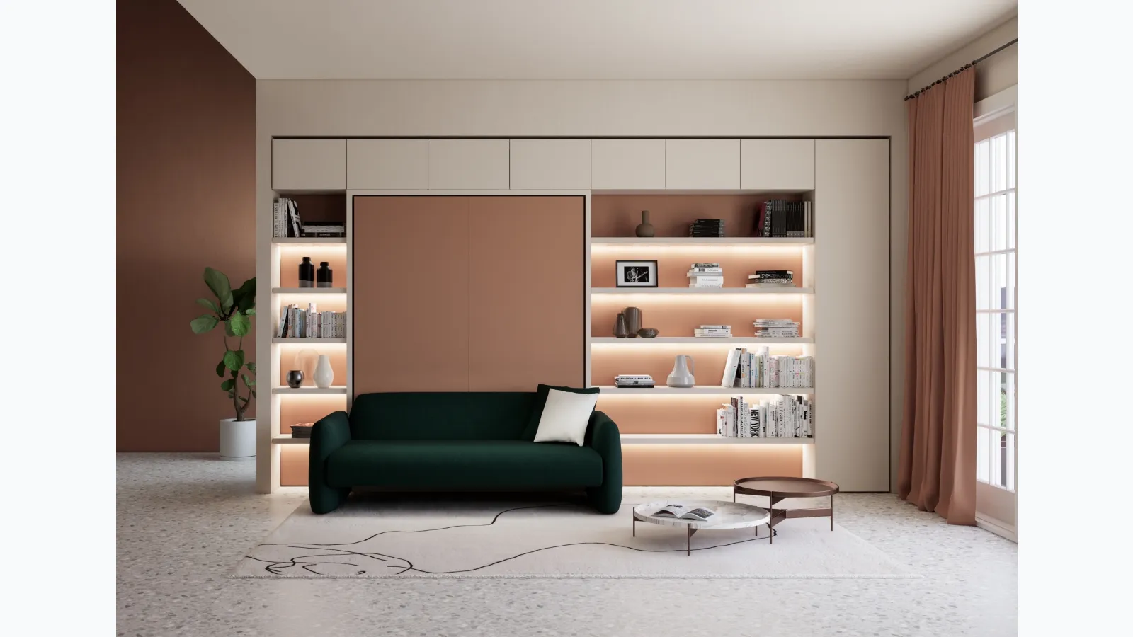 Minerva 03 wall bed by Clei