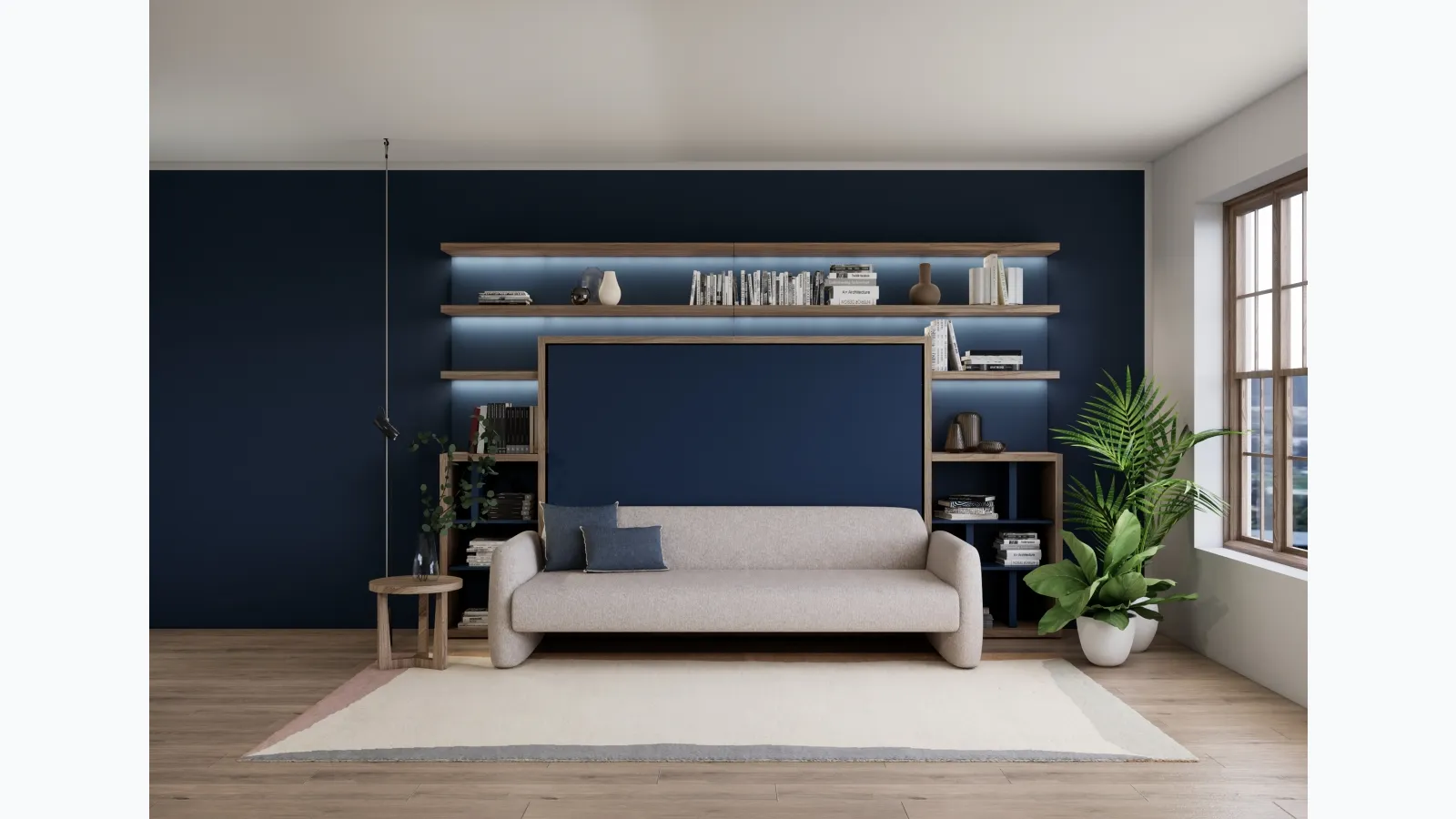 Minerva Horizontal 01 Wall Bed by Clei