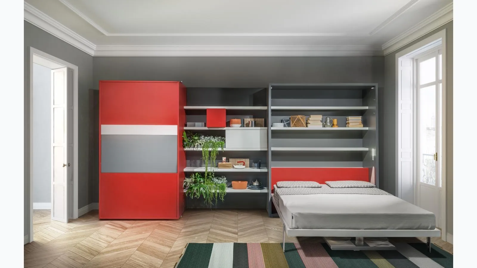 Penelope 2 Dining Murphy Bed by Clei