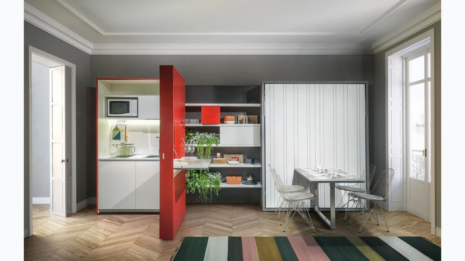 Penelope 2 Dining Murphy Bed by Clei