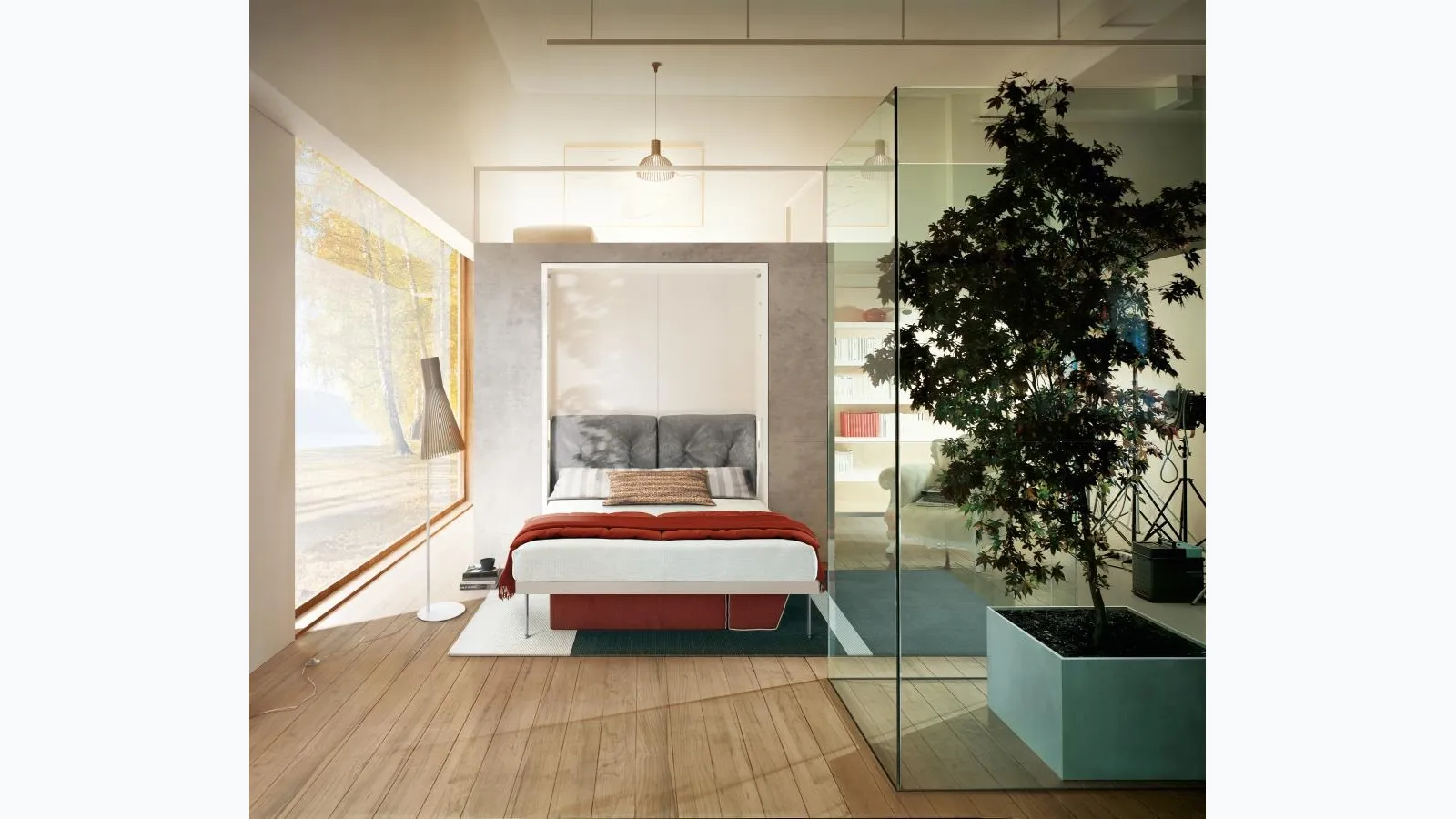 Penelope 2 Standard Murphy Bed by Clei
