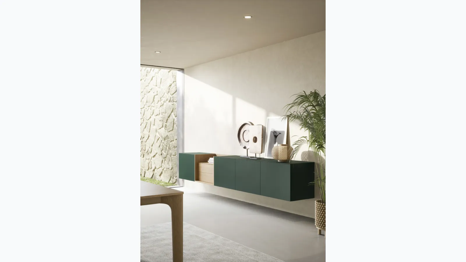 Suspended mobile Box 18 Green by Novamobili