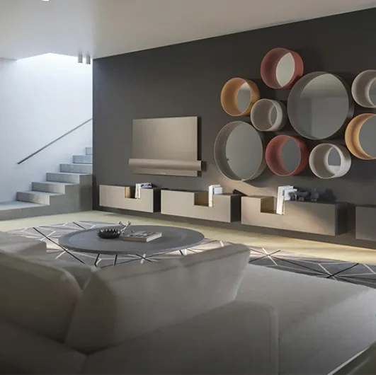 Suspended mobile Duedi Tredi Quattrodi by Minotti Italia.