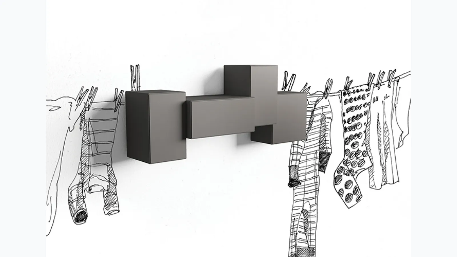 Suspended mobile Little Italy by Minotti Italia.