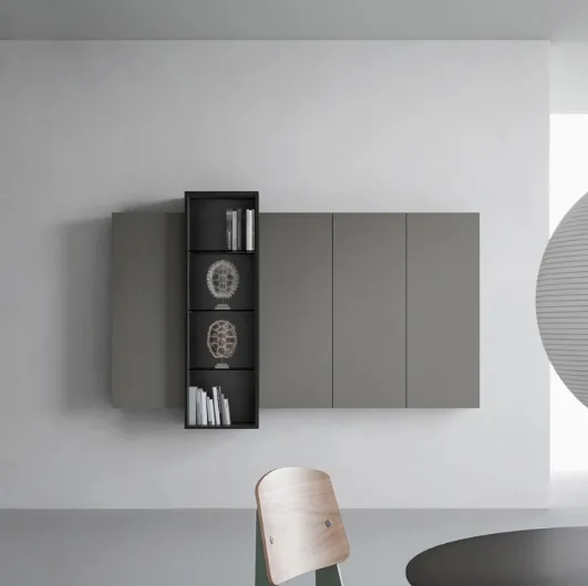 Suspended hanging mobile with glass display case by Caccaro.