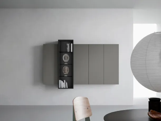 Suspended hanging mobile with glass display case by Caccaro.