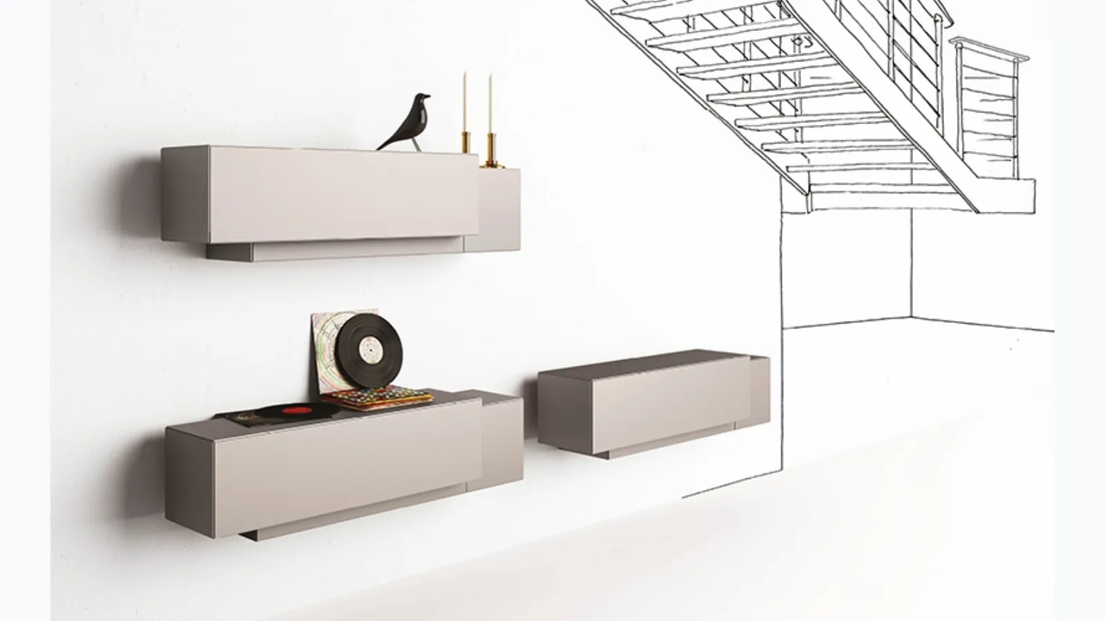Suspended Shore mobile by Minotti Italy