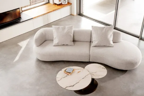 Afrodite linear sofa by Bizzotto