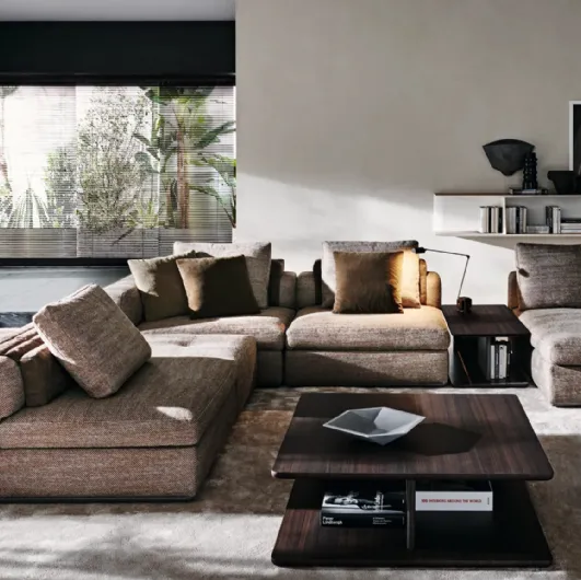 Albert sofa with chaise longue by Molteni & C