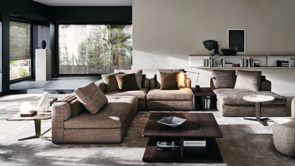 Albert sofa with chaise longue by Molteni & C