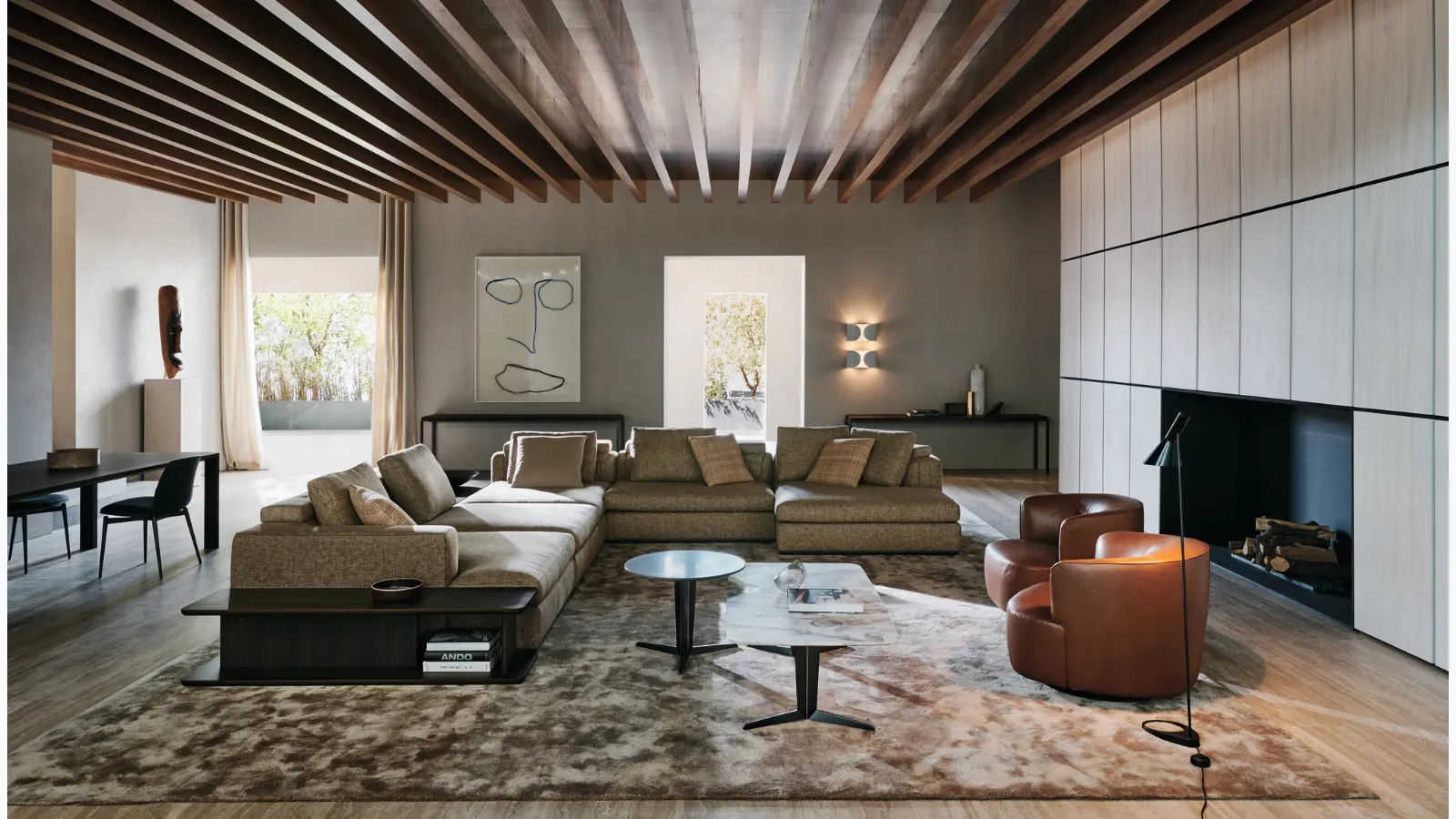 Albert sofa with chaise lounge by Molteni & C
