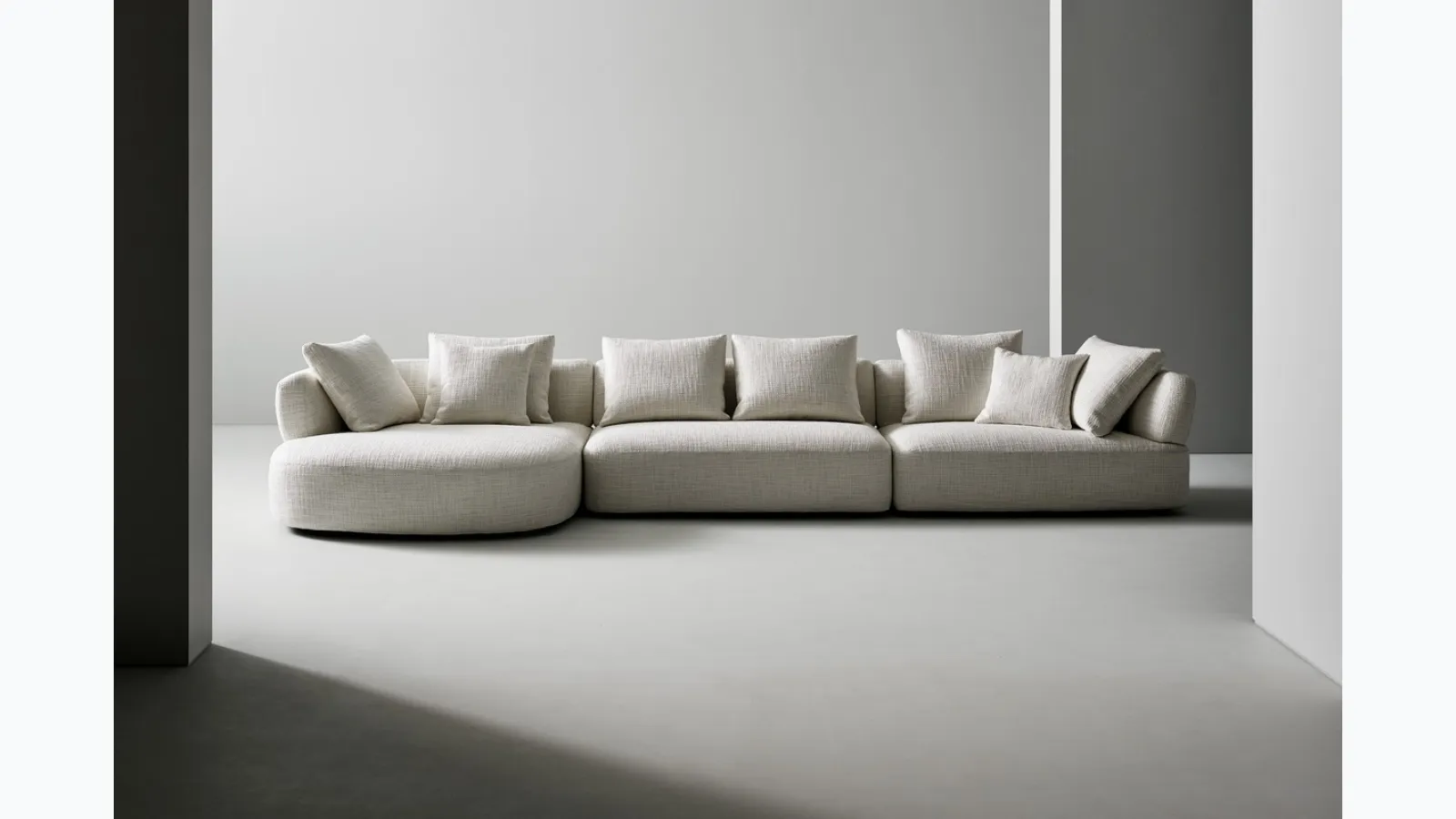 Aldebaran sofa with chaise lounge by Bonaldo