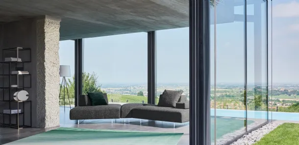 Modular and customizable Avenue sofa in Twils Lounge fabric.