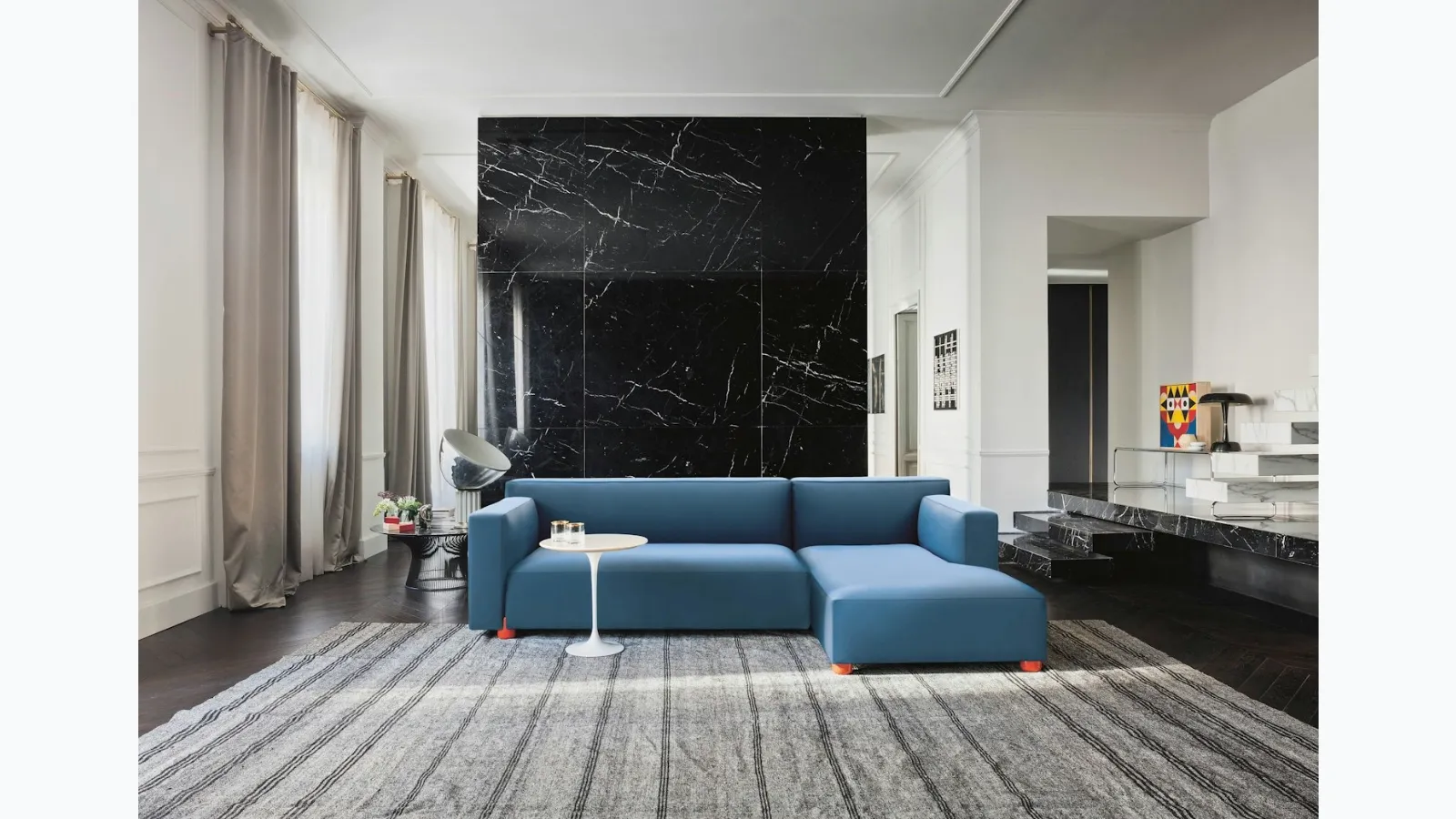 Barber Osgerby Sofa by Knoll with chaise longue.