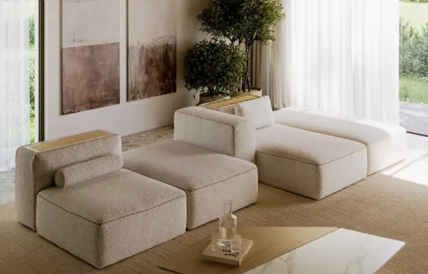 Modular sofa Blake in Bontempi fabric.