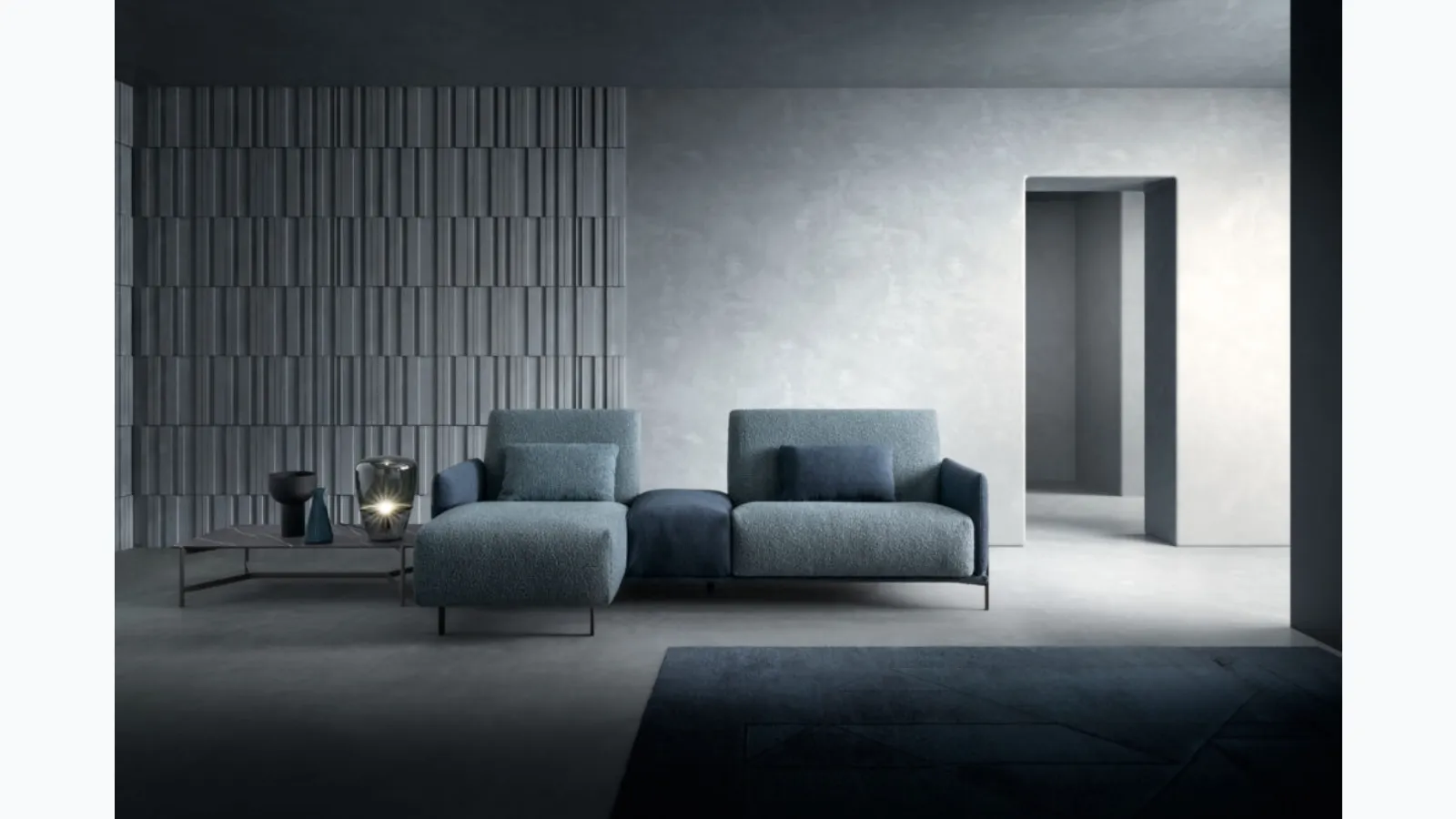 Sofa with Blank Minimal peninsula by Samoa